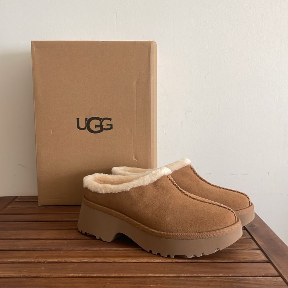 UGG Women's New Heights Cozy Clogs Chestnut USA Women Size 10/UK 8/EU 41